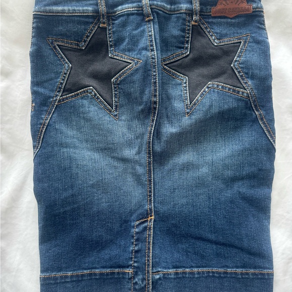 Just Cavalli Blue Distressed Mini Skirt - Picture 3 of 8